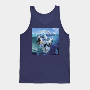 Under the surface - Iceberg paper collage Tank Top